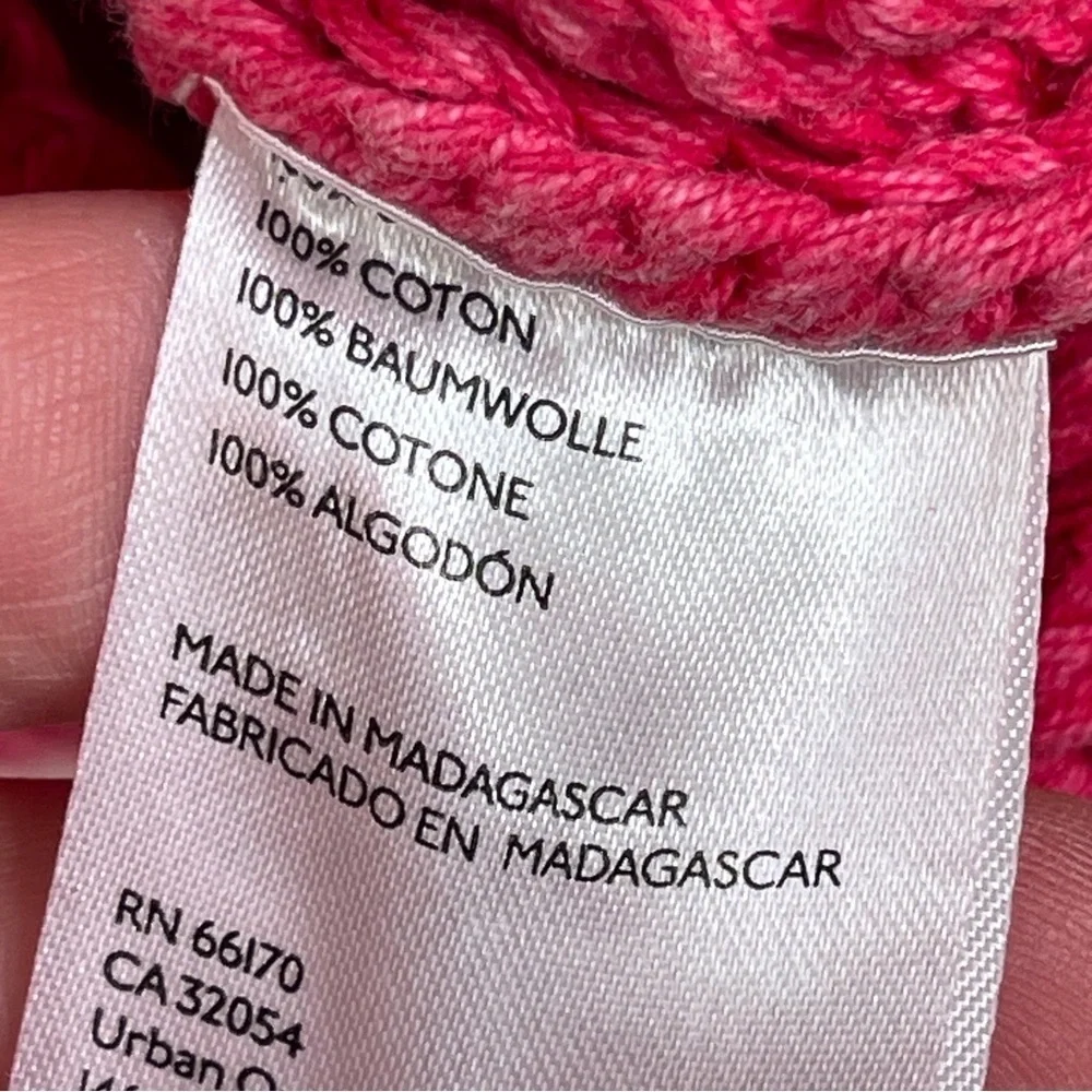 Anthropologie Pilcro Pink Fisherman Knit Sweater XS Petite